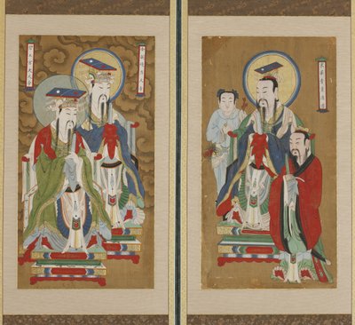 Procesní scéna, dynastie Choson (barva na papíře a hedvábí) od Korean School