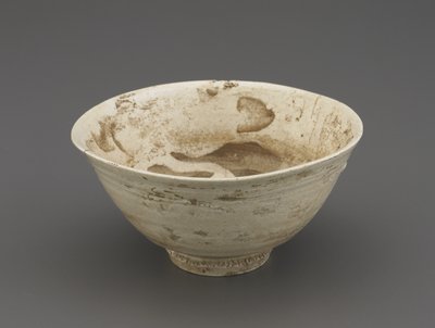 Čajová mísa (koraijawan), druhá polovina 16. století (porcelán s průhlednou glazurou, opravy zlatého laku) od Korean School