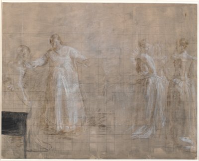 Leonora Christine přijme ve vězení návštěvu královny Charlotte Amalie od Kristian Zahrtmann