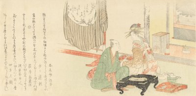 Kurtizána s klientem před výklenkem Tokonoma, 1798. od Kubo Shunman
