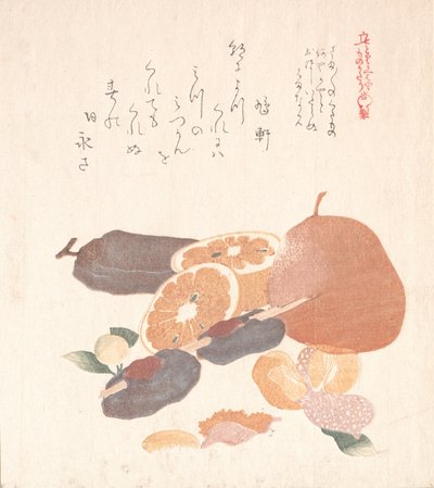 Pomeranče a sušené tomel, 19. století. od Kubo Shunman