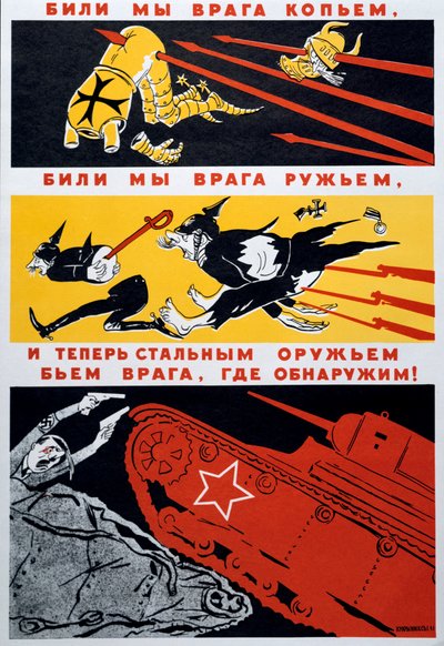 "S kopím je náš nepřítel hotový..." 1941 od Kukryniksy