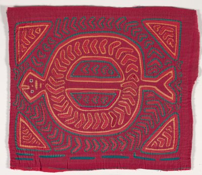 Panel košile (mola) (aplikovaná bavlna) od Kuna Indian Culture