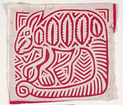 Panel košile (mola) (aplikovaná bavlna) od Kuna Indian Culture