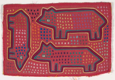 Panel košile (mola) (aplikovaná bavlna) od Kuna Indian Culture