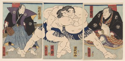 zápas sumo od Kunisada (II) , Utagawa