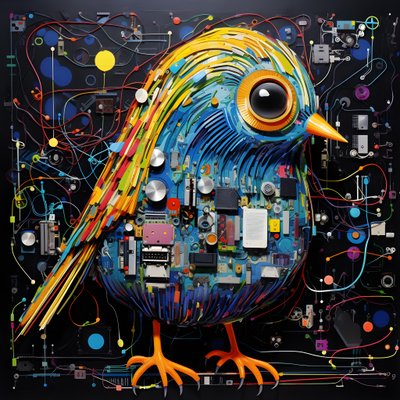 Graffiti Vogel 4 od Kurt Heppke