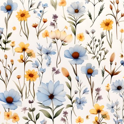 aquarell boho květinové květy 2 od Kurt Heppke
