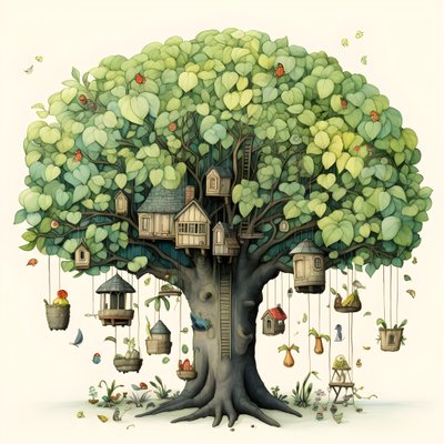 dětské ilustrační stromy 3 od Kurt Heppke