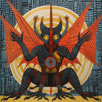 Ďábel Lucifer sedí v ďábelském paláci 3 od Kurt Heppke