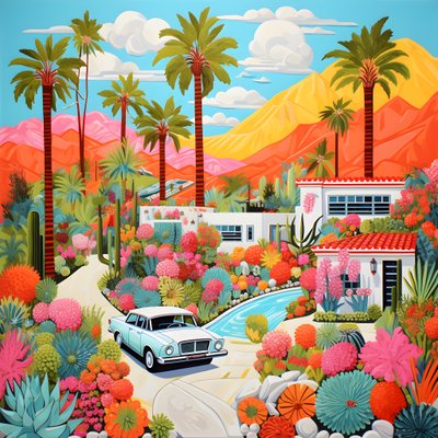 detailní ilustrace Palm Springs 1 od Kurt Heppke