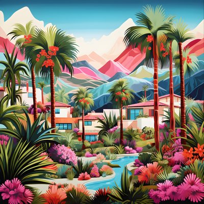 detailní ilustrace Palm Springs 3 od Kurt Heppke
