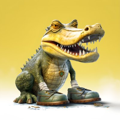 krokodýl v komiksovém stylu 4 od Kurt Heppke