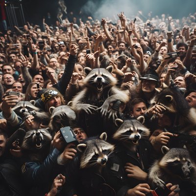 horda plná mývalů na rockové show 1 od Kurt Heppke
