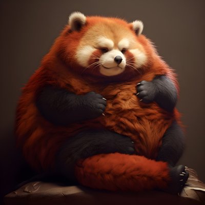 punainen panda lihava ihmislapsi 1 od Kurt Heppke