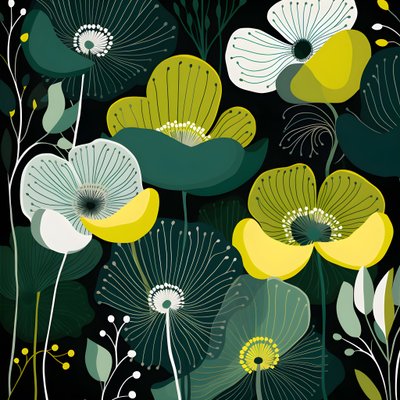 současné abstraktní tvary Marimekko 4 od Kurt Heppke