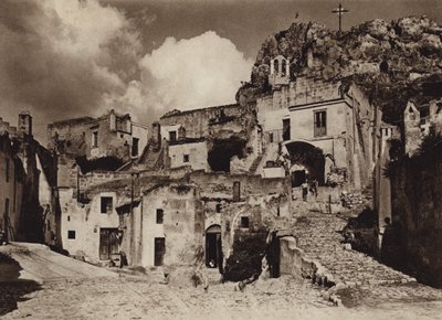 Itálie: Matera, Puglie (černobílá fotografie) od Kurt Hielscher
