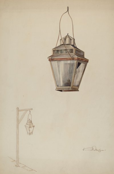 Pouliční lampa na sperma, c. 1937. od Kurt Melzer