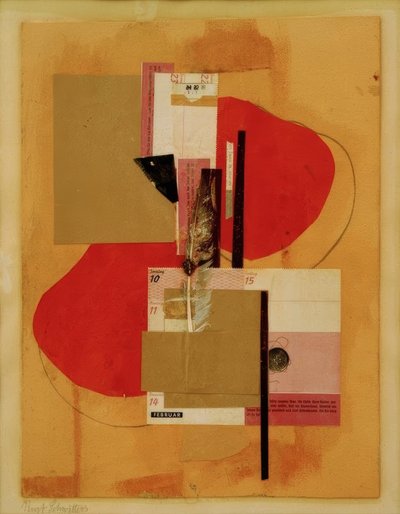 2 červené skvrny od Kurt Schwitters