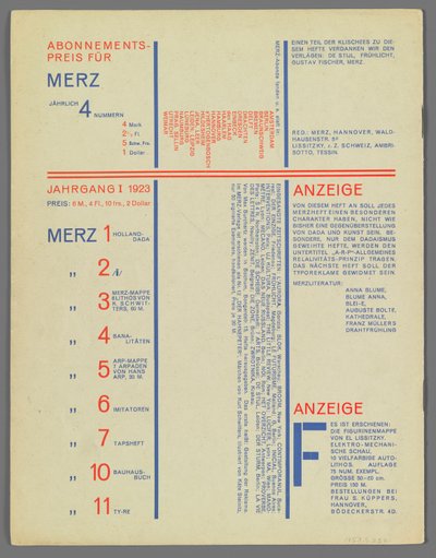 8 Merz 9 od Kurt Schwitters