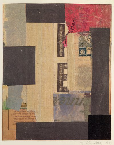 Koláž, 1923 od Kurt Schwitters