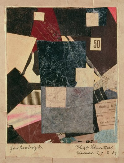 Kompozice, 1922 od Kurt Schwitters