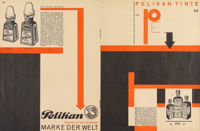 Inkoustová reklama Merz 11 Pelican, 1924. od Kurt Schwitters