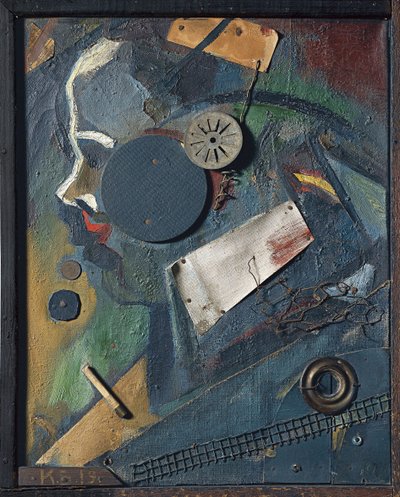 Merzbild 1A Psychiatr, 1919 od Kurt Schwitters