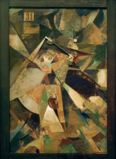 Merzbild Třicet jedna od Kurt Schwitters