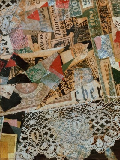 Merz kresba 297 žlutá od Kurt Schwitters