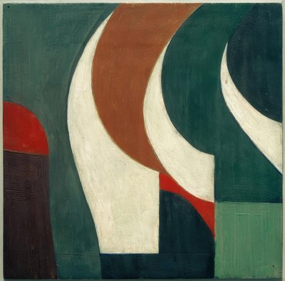 Bez názvu (obrázek se třemi bílými srpy) od Kurt Schwitters