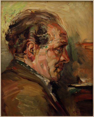 Portrét sochaře Charouxe od Kurt Schwitters