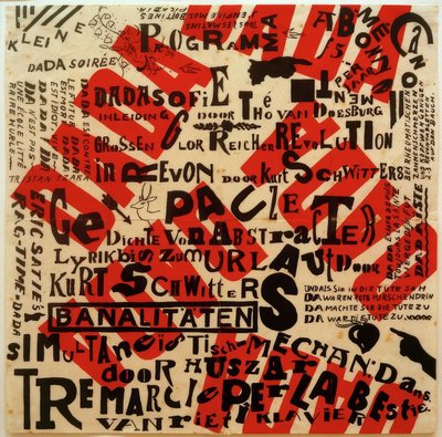 Plakát k malému Dada večírku od Kurt Schwitters