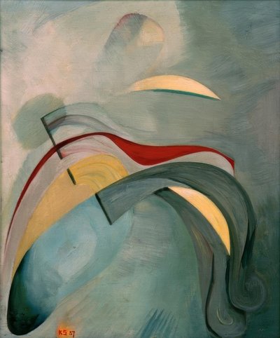 Červená čára (1) od Kurt Schwitters