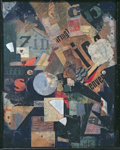 Vítězství (olej a koláž na novinách) od Kurt Schwitters
