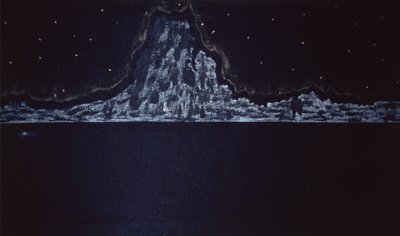 Půlnoční erupce, 2004 (akvarel na papíře) od Kurtis L. Miller