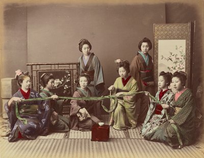 (Konkonchiki) Japonská hra pro dívky od Kusakabe Kimbei