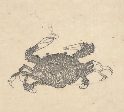Krab (dřevořez) od Kuwagata Keisai