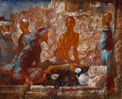 Samarkandská scéna od Kuzma Sergeevich Petrov Vodkin