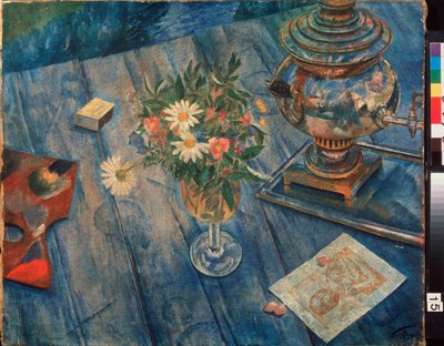 Zátiší se samovarem. Malba Kuzmy Sergejeviče Petrova Vodkina (Petrov-Vodkin) (Kouzma Petrov Vodkin) (Petrov-Vodkin) (1878-1939), olej na plátně od Kuzma Sergeevich Petrov Vodkin
