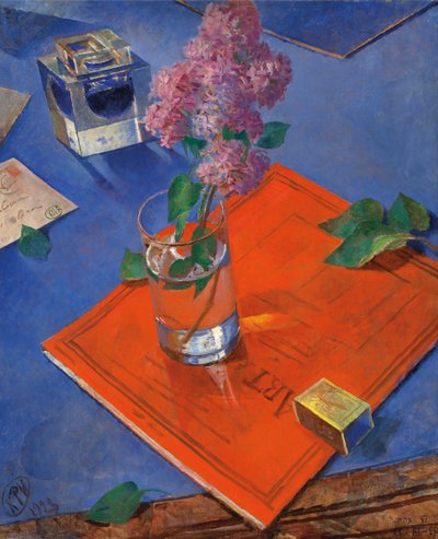 Zátiší s šeříkem, 1928. od Kuzma Sergeevich Petrov Vodkin