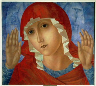 Matka Boží: Něha krutých srdcí, 1914-15 od Kuzma Sergeevich Petrov Vodkin
