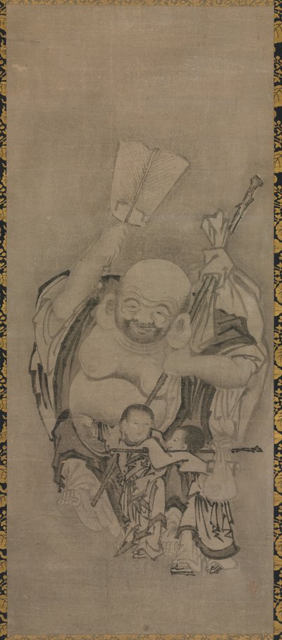 Hotei s taoistickými nesmrtelnými: Hotei od Kyūseki Tomonobu