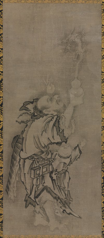Hotei s Daoist Immortals: Immortal with Gourd and Dragon od Kyūseki Tomonobu