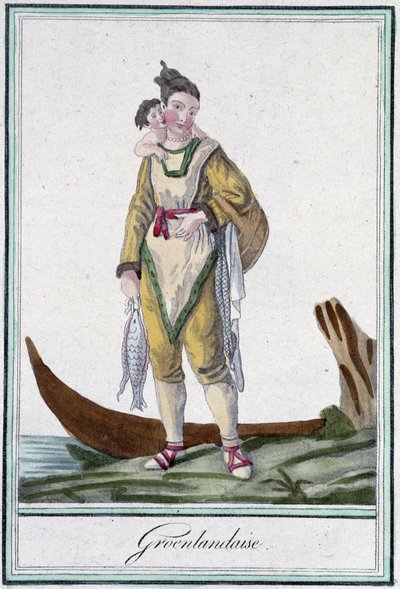 Greenlandaise - v “”Cestovní encyklopedii”” od J. Grasset Saint Sauveur, ed. Deroy, Paříž od L.F. Labrousse