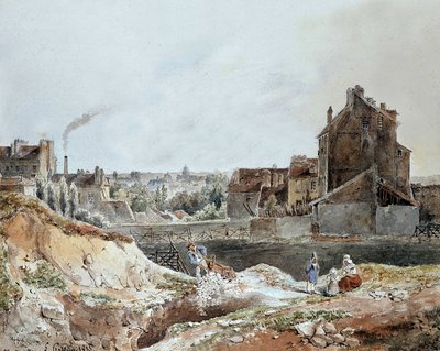 Montmartre v roce 1833 Goblainem (lomy) od L. Goblain