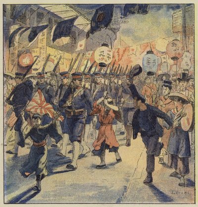 Vlastenecké demonstrace v Japonsku od L. Malespine