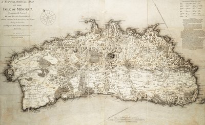 Mapa Minorky od L. S. de la Rochette