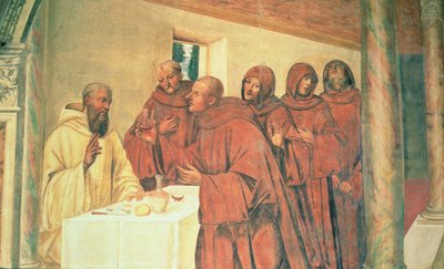Přijímání přijímání ze života sv. Benedikta od L. Signorelli