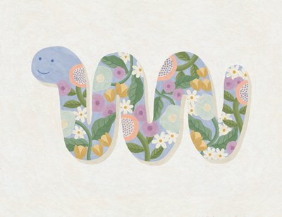 Spring Blooms Worm, 2023 (digitální) od Lady Ann de Borja